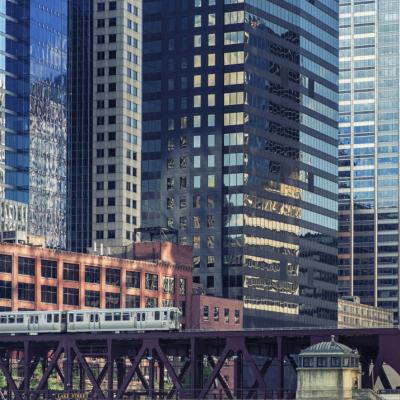 Cityscape Image Of Chicago Downtown