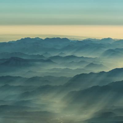 Foggy Morning In The Himalayan Mountains